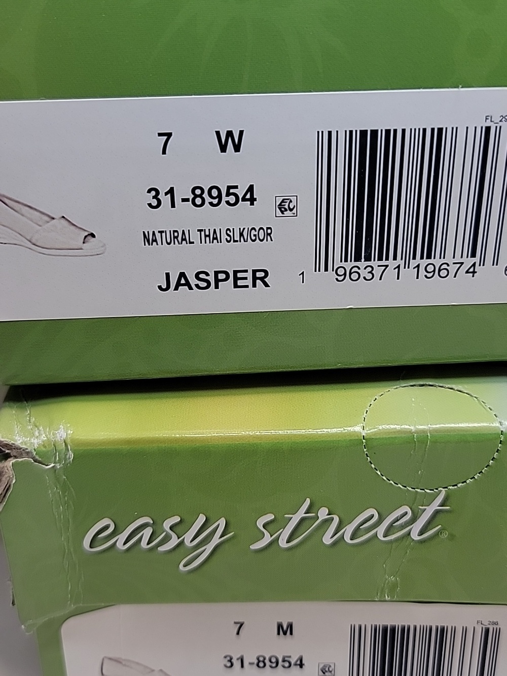EASY STREET NEW IN BOX SILK PEEP-TOE ESPADRILLE WEDGE SHOES - Picture 15 of 15